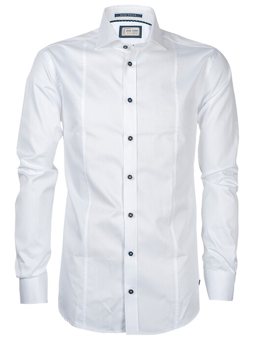 Ledûb Front Seamed White Crane Shirt
