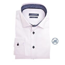 Ledûb Geometric Tiling Contrast Semi-Spread Modern Fit Shirt White