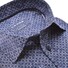 Ledûb Geometric Tiling Semi-Spread Modern Fit Overhemd Donker Blauw