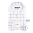 Ledûb Grand Checkered White Brilliance Overhemd Blauw-Zand