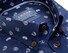 Ledûb Hawaiian Pattern Button-Down Tailored Fit Shirt Dark Evening Blue