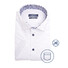 Ledûb Ink Dot Contrast Short Sleeve Semi-Spread Modern Fit Shirt White