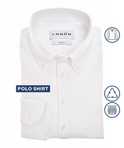 Ledûb Jersey Stretch Elegance Poloshirt White