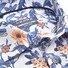 Ledûb Leaf Floral Fantasy Mouwlengte 7 Overhemd Midden Blauw