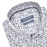 Ledûb Leaf Pattern Button-Down Slim Fit Overhemd Donker Blauw