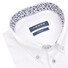 Ledûb Leaf Pattern Contrast Button-Down Slim Fit Shirt White
