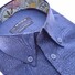 Ledûb Linen-Cotton Blend Faschion Collar Overhemd Midden Blauw