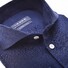 Ledûb Linen-Cotton Blend Plain Overhemd Donker Blauw