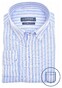 Ledûb Linen-Cotton Blend Stripe Shirt Light Blue