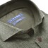 Ledûb Linen Look Long Sleeve Cutaway Modern Fit Overhemd Donker Groen