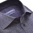 Ledûb Linen Look Wide-Spread Modern Fit Overhemd Donker Blauw