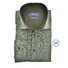 Ledûb Linen Look Wide-Spread Modern Fit Overhemd Donker Groen
