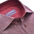 Ledûb Linen Look Wide-Spread Modern Fit Overhemd Donker Rood