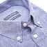 Ledûb Linen Mix Button-Down Modern Fit Overhemd Midden Blauw