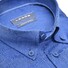 Ledûb Linen Mix Button-Down Slim Fit Overhemd Midden Blauw