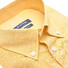 Ledûb Linen Mix Short Sleeve Button-Down Modern Fit Overhemd Geel