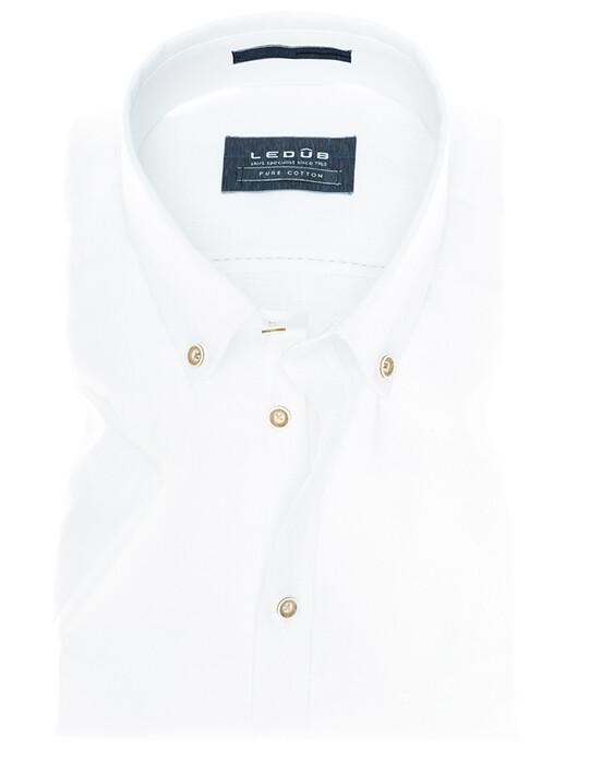Ledûb Linen Mix Summer Shirt White