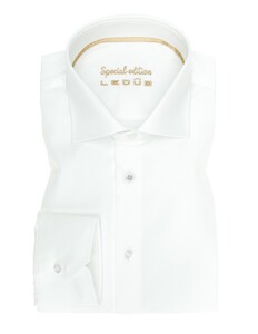 Ledûb Longer Sleeve Special Edition Slim Fit Overhemd Antiekwit