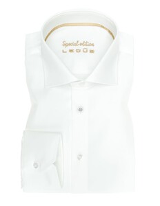 Ledûb Longer Sleeve Special Edition Slim Fit Overhemd Off White