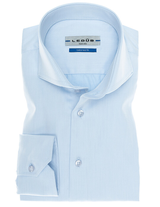 Ledûb Luxury Basic Two-Ply Shirt Light Blue