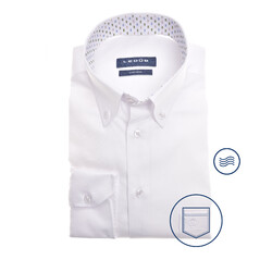 Ledûb Modern Beam Dot Contrast Shirt White