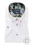 Ledûb Modern Button Contrast Short Sleeve Shirt White