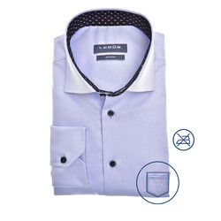 Ledûb Modern Dotted Collar Shirt Light Blue