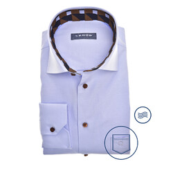 Ledûb Modern Geometric Collar Shirt Light Blue
