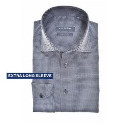 Ledûb Modern Geometric Dot Longer Sleeve Overhemd Navy
