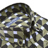 Ledûb Modern Geometric Print Overhemd Donker Groen