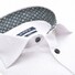 Ledûb Modern Knit-Like Dot Contrast Longer Sleeve Overhemd Wit