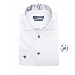 Ledûb Modern Paisley Droplets Contrast Longer Sleeve Shirt White