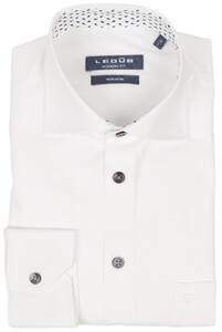 Ledûb Modern Paisley Droplets Contrast Shirt White