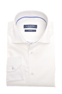 Ledûb Modern Subtle Contrast Overhemd Off White-Blauw