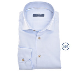 Ledûb Modern Twill Subtle Contrast Shirt Light Blue