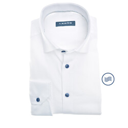 Ledûb Modern Twill Subtle Contrast Shirt White