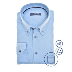 Ledûb Modern Twill Uni Shirt Light Blue