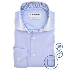 Ledûb Multitone Collar Contrast Overhemd Licht Blauw