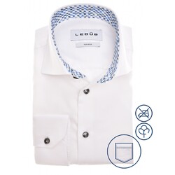 Ledûb Multitone Collar Contrast Overhemd Wit