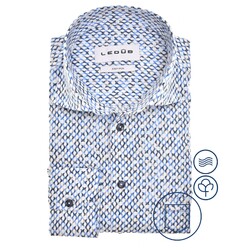 Ledûb Multitone Fantasy Overhemd Midden Blauw