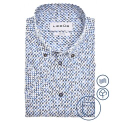 Ledûb Multitone Fantasy Overhemd Midden Blauw