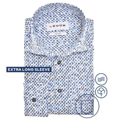 Ledûb Multitone Fantasy Overhemd Midden Blauw