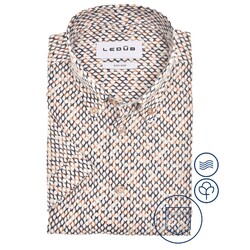 Ledûb Multitone Fantasy Shirt Mid Brown
