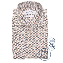 Ledûb Multitone Fantasy Shirt Mid Brown