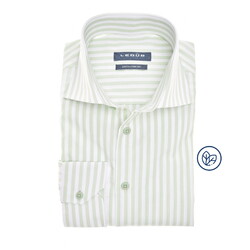 Ledûb Nautical Blue Stripes Overhemd Licht Groen