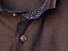 Ledûb Navy Fantasy Contrast Shirt Dark Brown Melange
