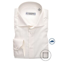 Ledûb Non Iron Uni Modern Fit Overhemd Off White