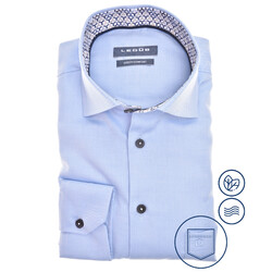 Ledûb Plain Twill Fantasy Collar Shirt Light Blue