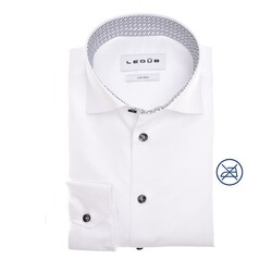 Ledûb Refined Contrast Collar Overhemd Wit