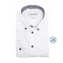 Ledûb Refined Stylish Flower Accent Shirt White